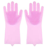 Pet Grooming Cleaning Gloves Dog Cat Bathing Shampoo Glove Scrubber Magic Dishwashing Cleanner Sponge Silicon Hair Removal Glove