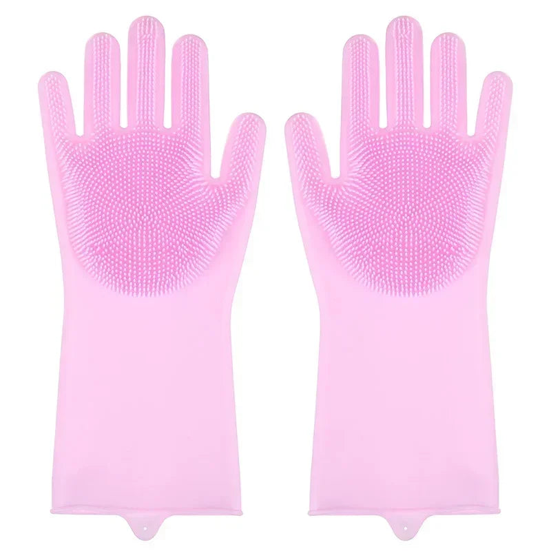 Pet Grooming Cleaning Gloves Dog Cat Bathing Shampoo Glove Scrubber Magic Dishwashing Cleanner Sponge Silicon Hair Removal Glove