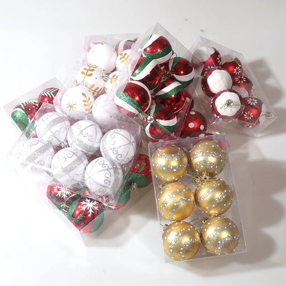 6Pcs/box 6cm Christmas Ball Ornaments Xmas Tree Hanging Pendant Christmas Decorations for Home 2024 Navidad Natal New Year Gift