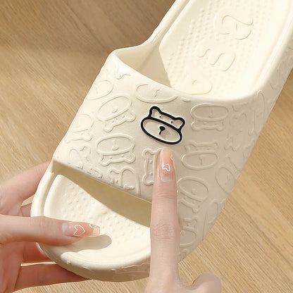 Summer Women's Slippers Indoor Casual Anti-slip and Anti-odor Bathroom Bathe Soft Resilience Sole Men Comfort Beach Slides Shoes
