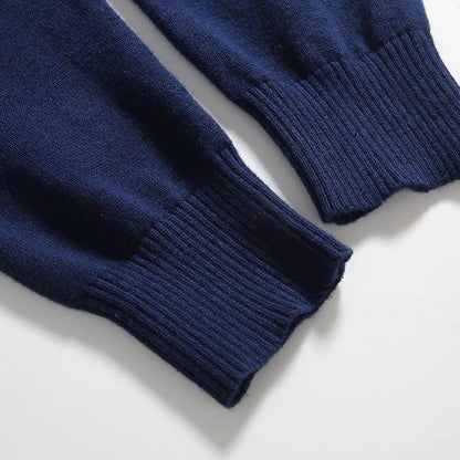 Sweater Men 2024 Autumn Casual Pullovers Men V-Neck Solid Cotton Knitted Brand Clothing Slim Fit Male Sweaters Pull Homme