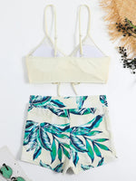 Drawstring Front Shorts Bikinis 2025 High Waist Swimsuit Women Swimwear Female Bathers Bathing Swimming Swim Suit Beachwear