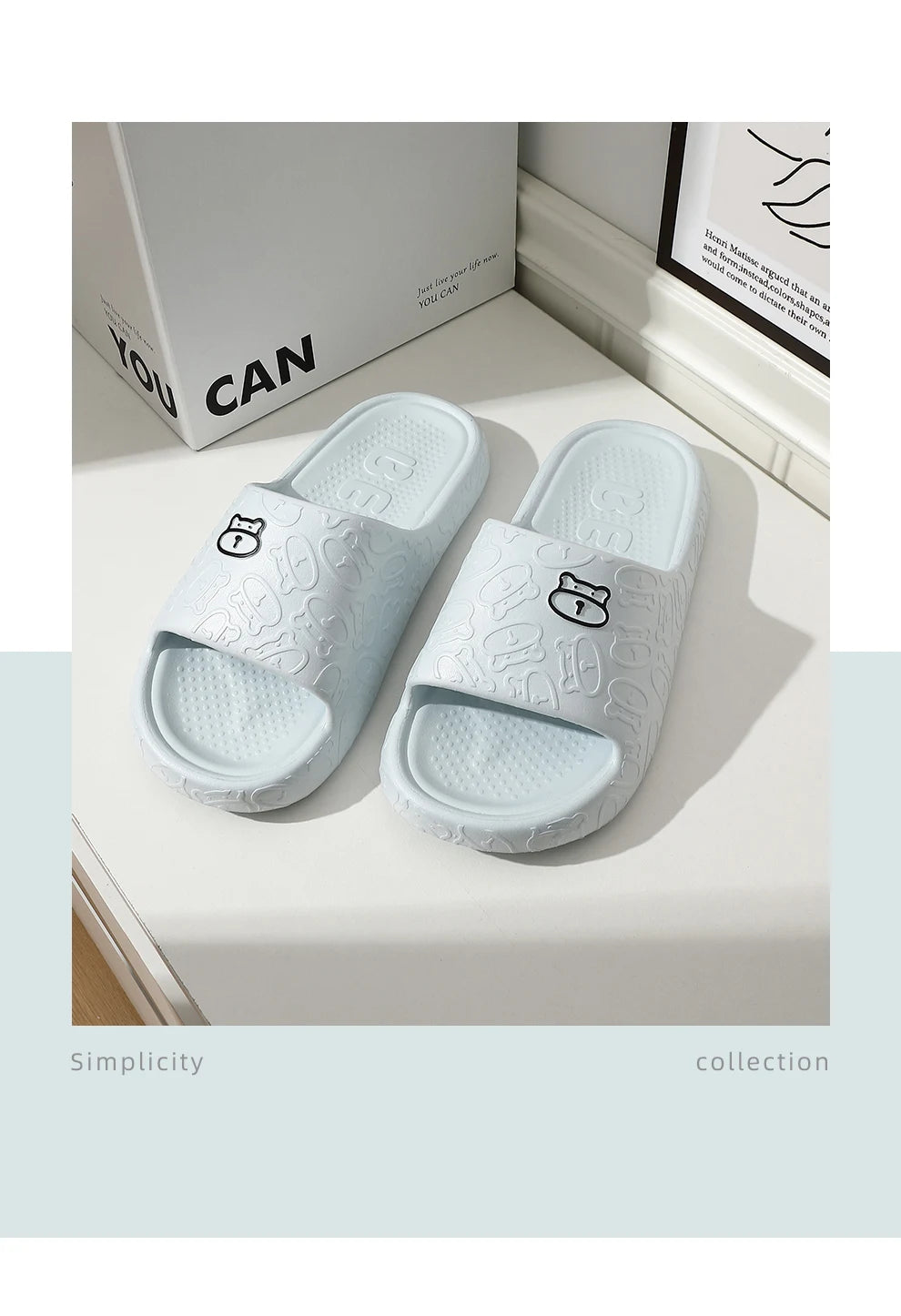 Summer Women Slippers Bathroom Platform Non-Slip Home Bear Cartoon Flip Flops Beach Women Slipper Sandals Slides Indoor Outdoor