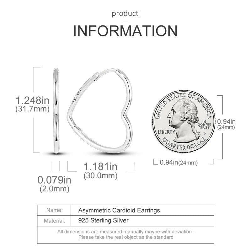 Genuine 925 Sterling Silver Love Feather Earrings Fit Original Charms Hoop  For Women girls Stud Earring Fine Jewelry Gifts