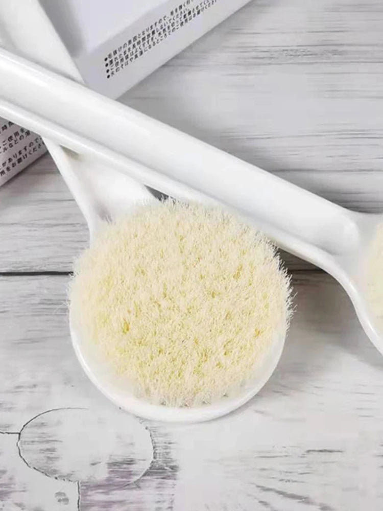 1 Pack Long Handle Shower Brush Unisex Senior Single Side Back Brush Bath Brush Exfoliating Suitable For Wet And Dry Brushes