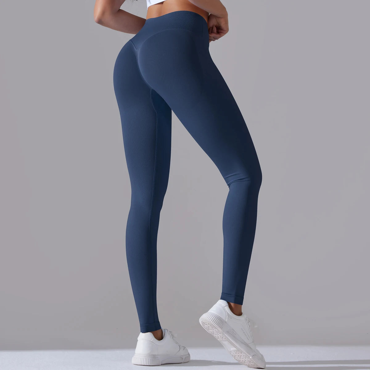 Crossover Waist Women Yoga Leggings Hips Lifting Gym Leggings Seamless Sport Pants High Waist Fitness Leggings Workout Running
