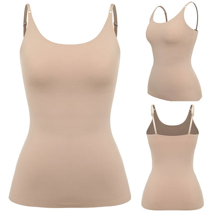 Women Tummy Control Shapewear Smooth Body Shaping Camisole Tank Tops Plus Size Slimming Underwear Seamless Compression Shaper