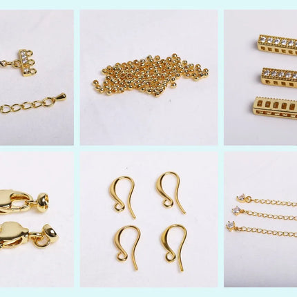 8/10MM 18K Gold Plated Brass Metal Hollow Beads Caps Flower Caps For Beads For DIY Beading Jewelry Making Supplies Wholesale