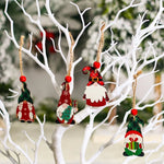 Christmas Gnomes Wooden Pendants Merry Christmas Decorations For Home 2024 Xmas Tree Christmas Ornaments Navidad New Year Gift