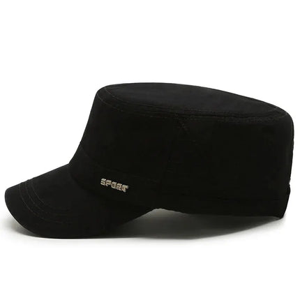 Hat Men's Flat Military Hat Is Simple And Versatile, Middle-Aged Hat Spring And Autumn Duck Tongue Casual Fashion New Style
