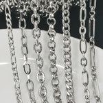 1meter Stainless Steel Necklace Chain for Jewelry Making DIY 1:3 NK Rolo Cable Link Curb Chains Thick Chain Bracelet Accessories