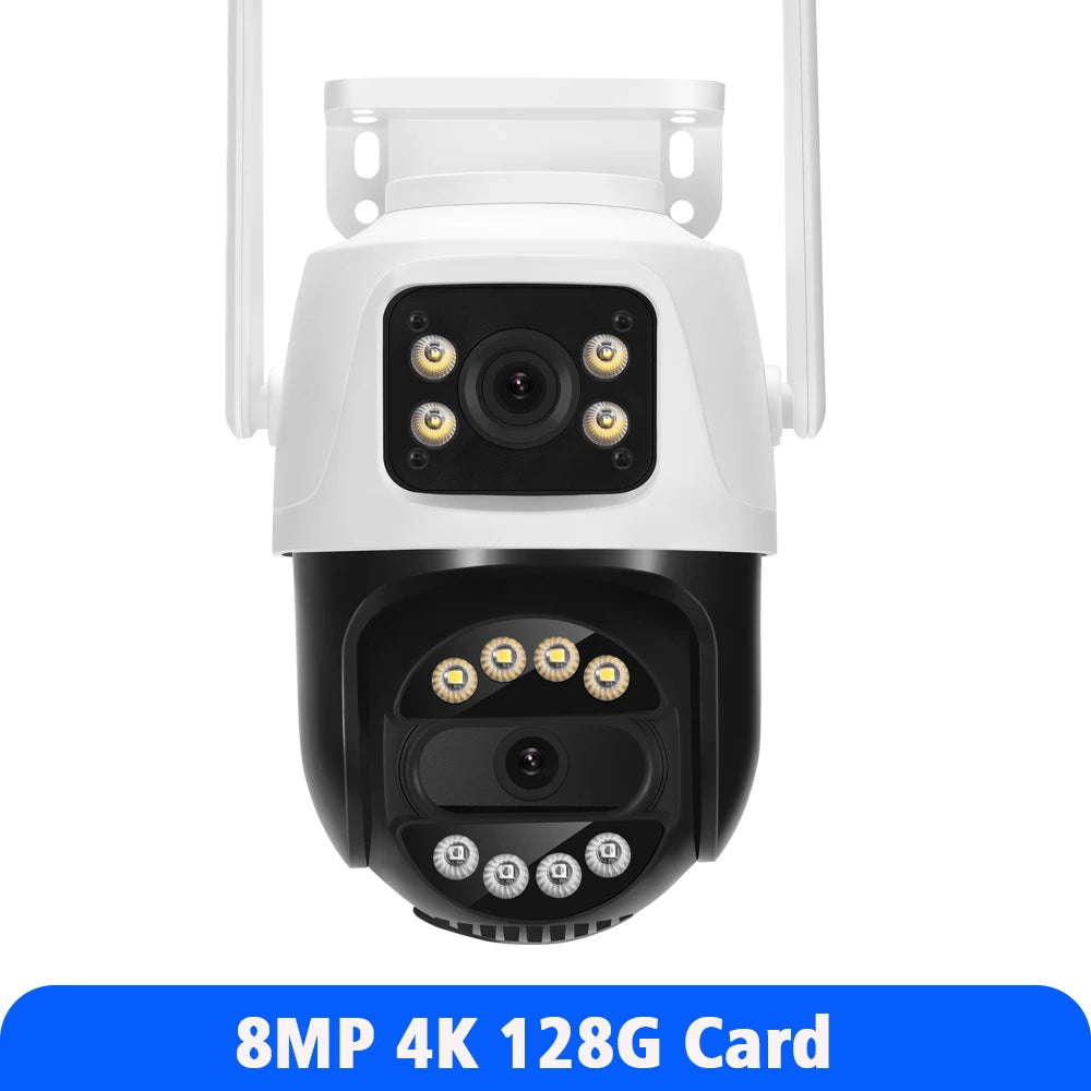 ASECAM 12MP 6K Wifi Camera 8X Zoom Dual Screen Ai Human Detect Auto Tracking CCTV Outdoor Security Surveillance Camera iCSee