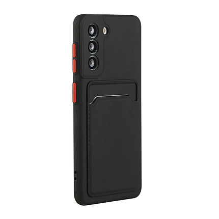 Card Slot Bag Holder Phone Case For Samsung Galaxy S24 S23 S22 S21 S20 Plus FE Note 20 Ultra Bumper Wallet Soft Shockproof Cover