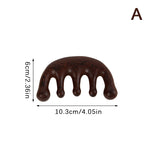 Body Meridian Massage Comb Sandalwood Five Wide Tooth Comb Acupuncture Therapy Blood Circulation Anti-static Smooth Hair