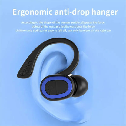 D8 Bluetooth 5.2 Headset Ear Hook Wireless Headphones with Mic Mini Ear Hooks Stereo Music Earbuds for Xiaomi Huawei Smart Phone