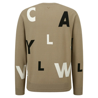 CALLAWAY High-end Men's Knitted Sweater! New Style! Luxury Brand Letter Golf Apparel, Trendy Design, A Must-have for Autumn!
