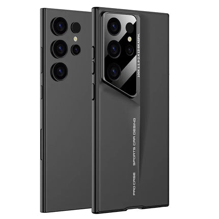 Ultrathin Blade Mecha Hard PC Matte Phone Case For Samsung Galaxy S24 S23 S22 Ultra Lens Protection Frosted Shockproof Cover
