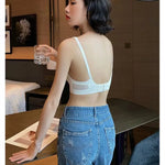 Seamless Bras For Women Wireless Bra Push Up Deep V Glossy Underwear Female Bralette Invisible Padded Brasiere Sexy Lingerie