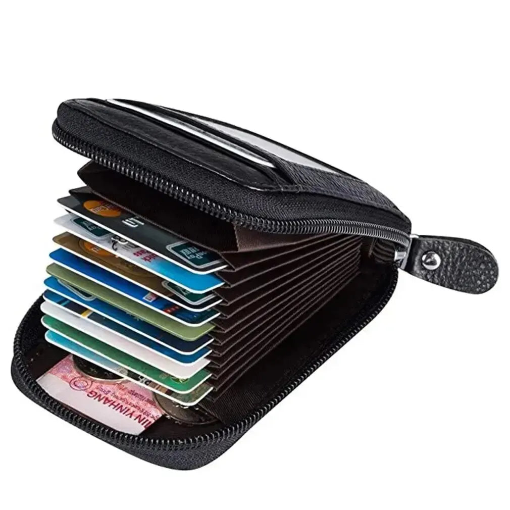 1pc Organ Card Bag Korean Edition Portable Women's Short Bank Card Cover Business Card Clip Zipper Vertical Handheld Bag