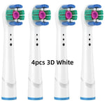 4/8PCS Replacement Brush Heads for Oral B Electric Toothbrushes Floss Cross Action 3D Pro White Precision Standard Daily Clean
