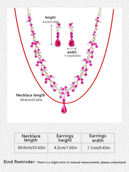 Itacazzo Fashion Bridal Jewelry Set, Fashionable Necklace/Earrings Suitable for Women's Wedding and Party Occasions