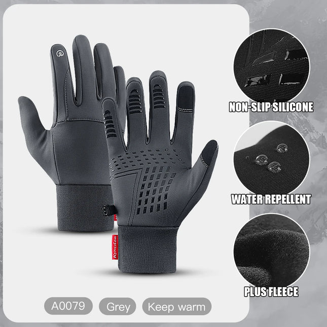 Hot Sale Winter Outdoor Sports Running Glove Warm Touch Screen Gym Fitness Full Finger Gloves For Men Women Sports Gloves