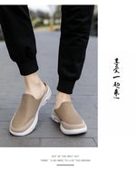2024 Summer new breathable mesh shoes outdoor non-slip walking shoes comfortable sandals men half slippers casual loafers 35-48