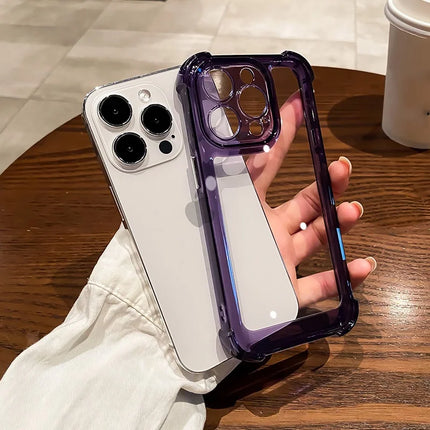 Transparent Silicone Phone Case For iPhone 17 16 15 14 13 12 11 Pro Max Air 16E X XS 7 8 Plus SE2 Shockproof Soft Cover