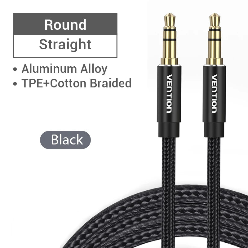 Vention Jack 3.5mm Aux Cable Male to Male 3.5mm Audio Cable Jack for JBL Xiaomi Oneplus Headphones Speaker Cable Car Aux Cord