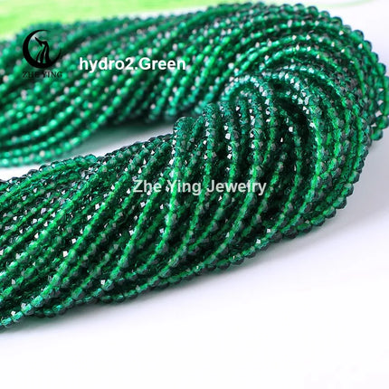 Zhe Ying 10strands/lot Tea Color Glass Beads Hydro Round Micro Faceted Crystal Loose Beads for Bracelet Necklace Accessories