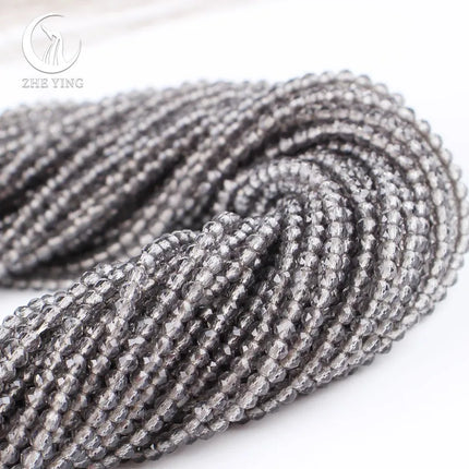 Zhe Ying 10strands/lot Tea Color Glass Beads Hydro Round Micro Faceted Crystal Loose Beads for Bracelet Necklace Accessories