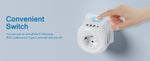 LENCENT EU Plug Wall Socket Extender with 4 AC Outlets+3 USB +1 Type C 5V/3A Charger Adapter 8-in-1 Socket On/Off Switch