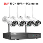 Hiseeu 3/5MP WiFi CCTV Camera Security System IR Night Vision Bullet Camera Set 10CH NVR Wireless CCTV Surveillance System