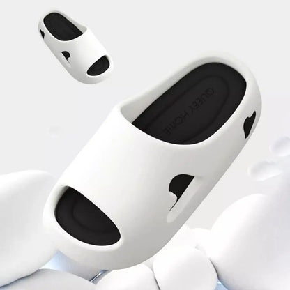 Solid Color Slippers 2024 Fashion Thick Sandals Non-slip Beach Slides Women