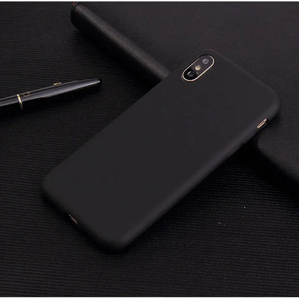 Candy Color Cover Case For iphone X XR XS XS Max Simple Solid Color Ultrathin Soft TPU case