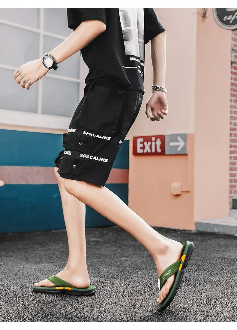 High Quality Fashion Men Flip Flops Summer Beach Flip Flops Men Casual Breathable Antiskid Beach Slippers Men Summer Outdoor