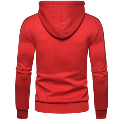 Men's Hoodie Black White Army Green Red Hooded Color Block Fleece Cool Casual Winter Clothing Apparel Hoodies Sweatshirts