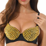 New Sexy Lingerie Underwear Bras for Women Steampunk Spike Studs Bra Top Wireless Bra Fashion Party Club Tops Female Underwear