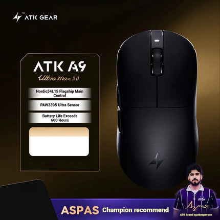 ATK A9 Ultra Wireless Gaming Mouse A9/A9 SE/A9 Plus/A9 Pro Tri-Mode 8K 53g Lightweight E-sports Gaming Mouse PC Custom Accessory