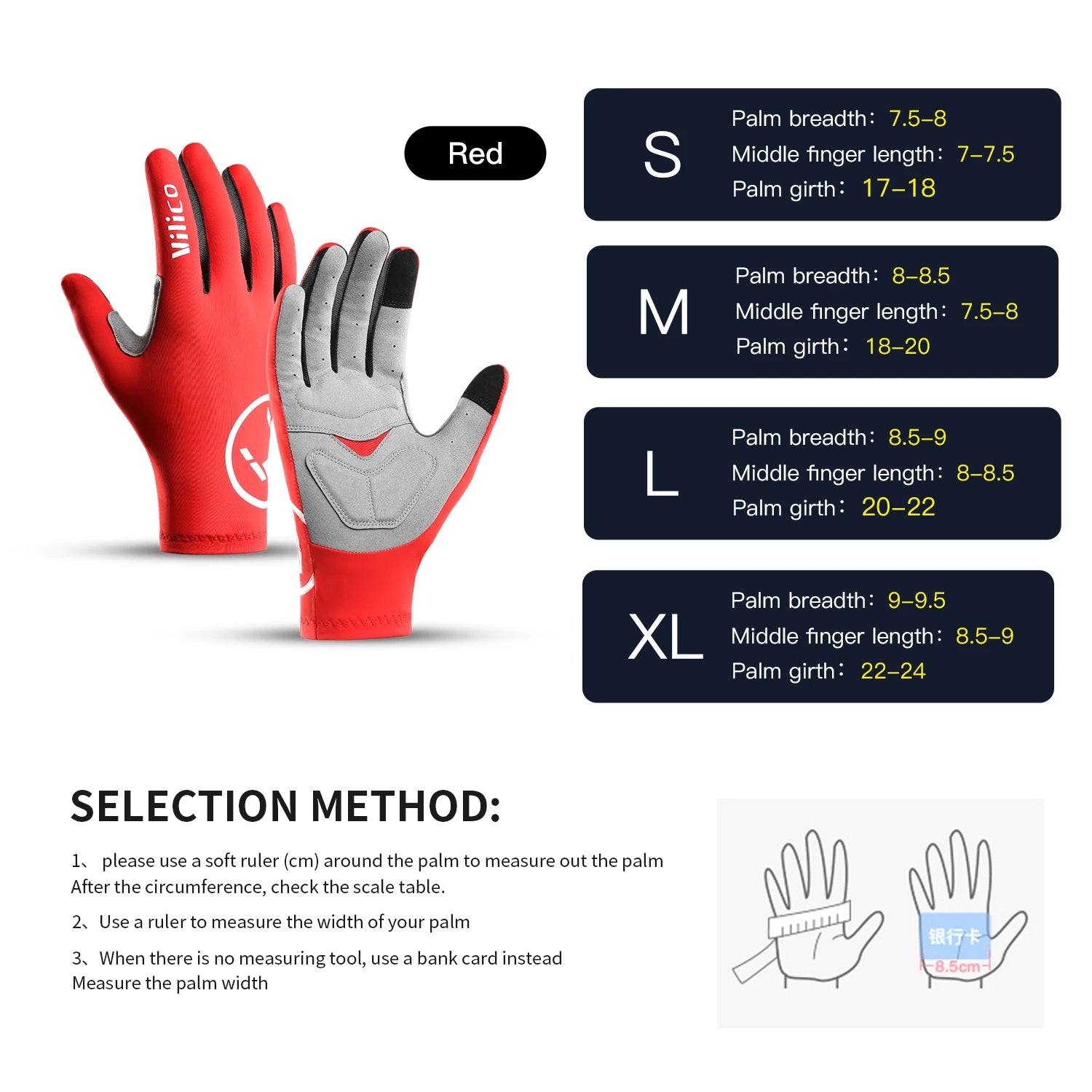 Touch Screen Long Full Fingers Half Fingers Gel Sports Cycling Gloves MTB Road Bike Riding Racing Women Men Bicycle Gloves