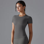 Yoga Vest Training Fitness Top Windproof Running Suit Solid Colour Cycling Fitness Quick Dry Women's Sweatshirt