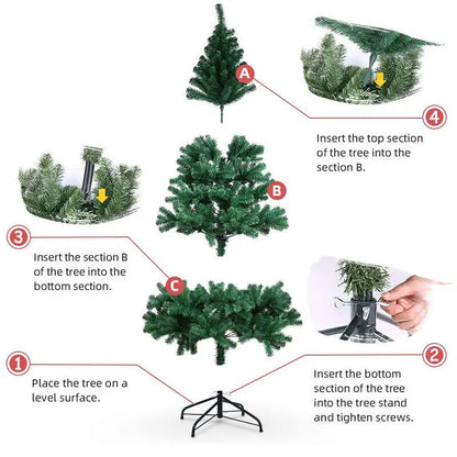 [UK STOCK] 90cm-210cm Christmas tree PVC Green Tree Christmas Artificial Tree,Christmas tree Indoor Outdoor DIY Christmas tree