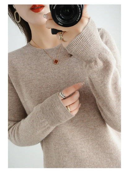 Autumn And Winter Thin Sweater Women's Round Neck Pullover Casual Knitted Top Women's Short Underlay Fashion 18 Colors