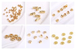 18K Gold Plated Separators For Bead,Spacers Beads For Jewelry Making,Brass Metal Round Beads,DIY Bracelets/Necklace Accessories