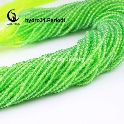Zhe Ying 10strands/lot Tea Color Glass Beads Hydro Round Micro Faceted Crystal Loose Beads for Bracelet Necklace Accessories