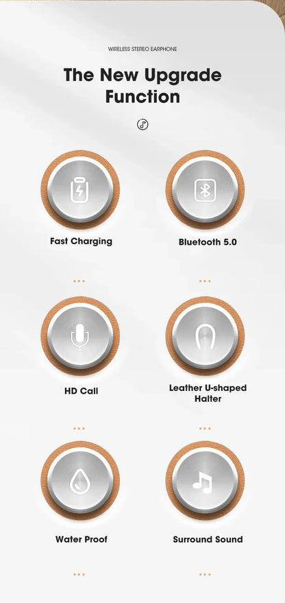 80 Hours Playback Wireless Headphones Bass Sport Bluetooth Headphone HiFi Earbuds Bluetooth Wireless Headset with Microphone
