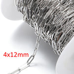 No Fade 2Meters Stainless Steel Chains for Jewelry Making DIY Necklace Bracelet Accessories Gold Chain Lips Beads Beaded Chain