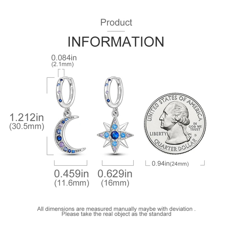 Genuine 925 Sterling Silver Love Feather Earrings Fit Original Charms Hoop  For Women girls Stud Earring Fine Jewelry Gifts