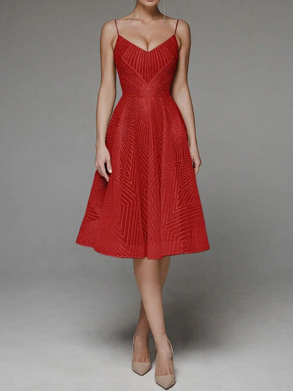 Sexy Spaghetti Slip V-Neck Evening Dresses For Women 2024 Spring Stripes Embroidery Dress Cocktail Party Gowns Robes De Soirée