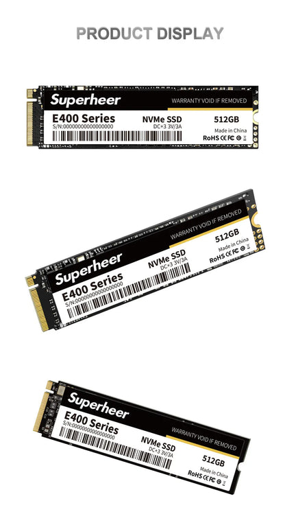 M2 SSD NVMe 256GB 128GB 512GB SUPERHEER M.2 PCIe 3.0 1TB Hard Drive 2280 Internal Solid State Disk for Laptop Desktop